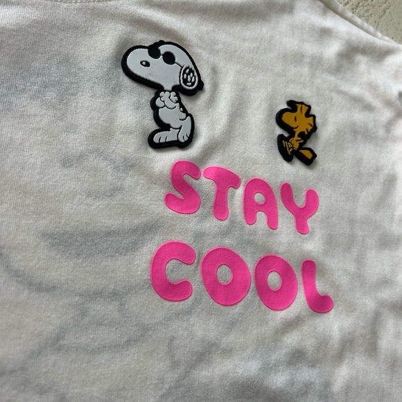 Peanuts Juniors Graphic Rubber Patch Tee - Size XL (15-17) - Picture 4 of 7